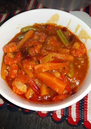 Foto resep Udang asam manis pedas