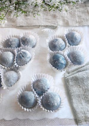 Foto resep Mochi bunga Telang isian labu kuning
