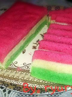 Foto resep Bolu pelangi kukus