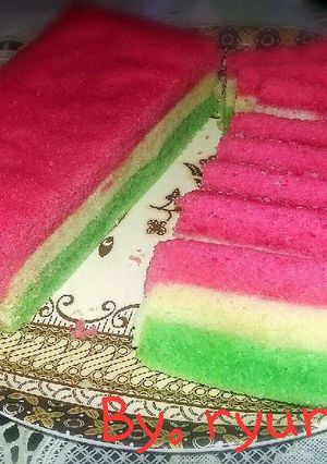 Foto resep Bolu pelangi kukus