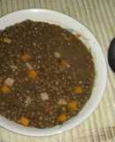 Lentejas con cuadritos de Zanahoria