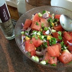 A picture of Watermelon Salad.
