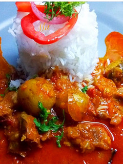 A picture of Mutton curry.
