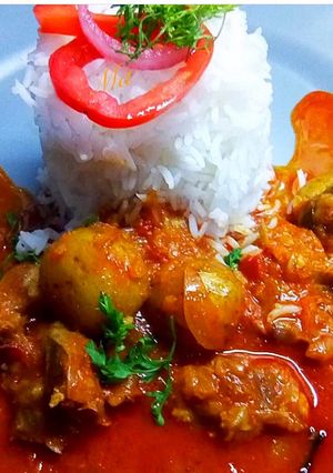 A picture of Mutton curry.