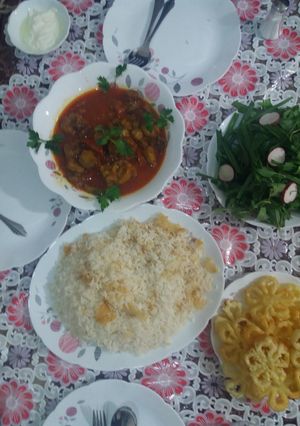 عکسی از دستور قیمه بادمجان