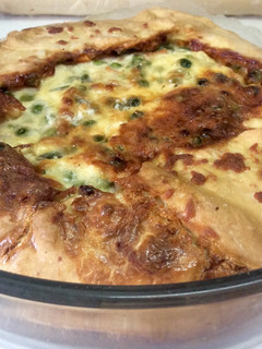 Una foto de Galette Volcán de guisantes con jamón 🐖