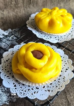 Foto resep Bakpao Labu Kuning Isi Pasta Kacang Merah