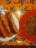 Puff pastry hot dogs with caramelized onions