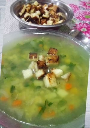 Una foto de Sopa espirituosa de vegetales