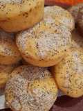 Cupcakes de naranja, con crocante de amapola