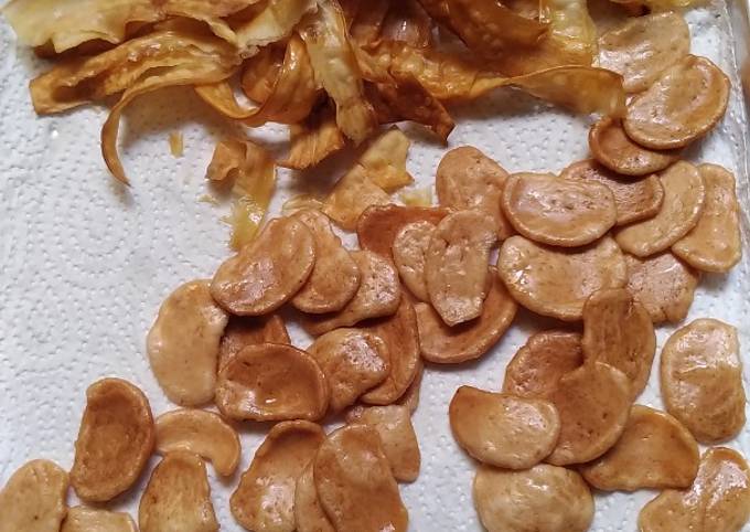 Krupuk udang dan keripik singkong air fryer