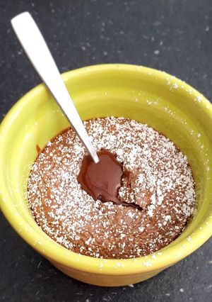 Une photo de Coeur coulant chocolat