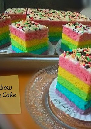 Foto resep Rainbow Steam Cake Ny. Liem