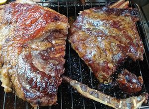 Una foto de Asado de cordero al horno
