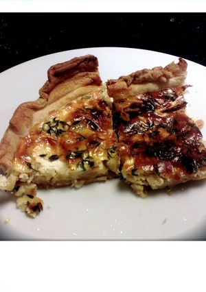 Foto principal de Quiche francesa con manzanas y queso de cabra