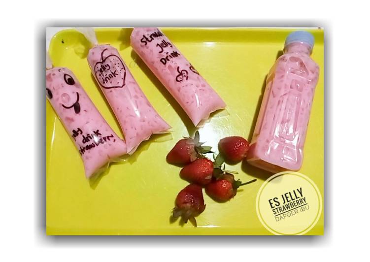 Bumbu Es Jelly strawberry | Bahan Membuat Es Jelly strawberry Yang Enak Banget