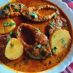 Rohu Fish In Mustard Gravy A picture of Rohu Fish In Mustard Gravy.
