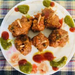A picture of Veg Manchurian.