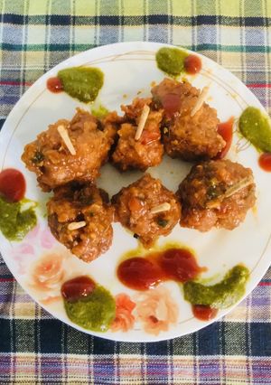 A picture of Veg Manchurian.
