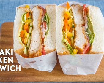 How To Making Recipe Teriyaki Chicken and Vegetable SandwichRecipe video Home Style