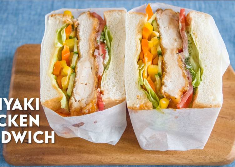 Easiest Way to Prepare Ultimate Teriyaki Chicken and Vegetable Sandwich★Recipe video★