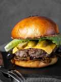Wagyu Burgers with Onion Confit and Sautéed Mushroom