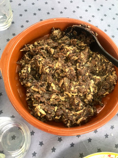 Una foto de Revuelto de morcilla