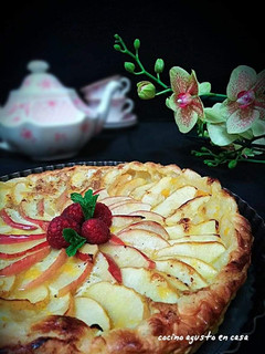 Una foto de Tarta de manzana con requesón