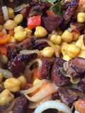Garbanzos al curry guisados con tocineta ahumada