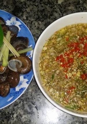 Hình của món Ốc hấp gừng sả.