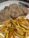 Solomillo con salsa de foie y brie trufado 🍖🥔