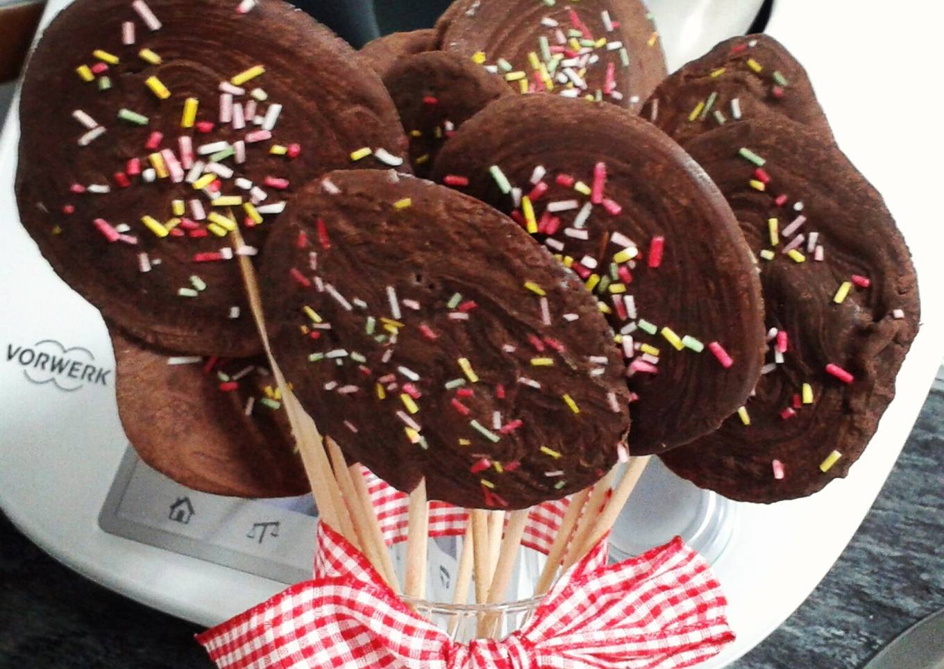 Piruletas de chocolate (con y sin Tmx)