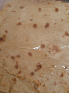 A picture of Homemade shawama wrapper/pita bread.