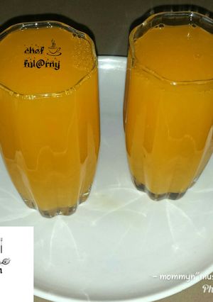 A picture of Mango juice by ful@rny"ss kitchen.