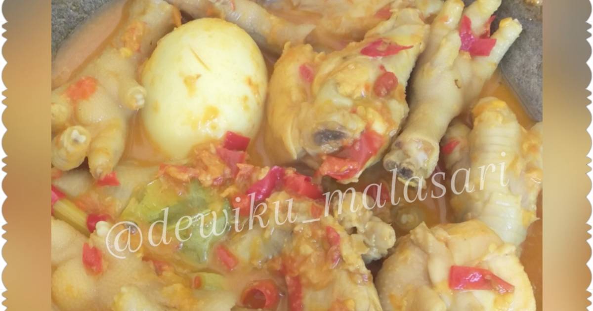 Resep Sayap Dan Ceker Ayam Bumbu Kuning Pedas Oleh Dewi Kumalasari