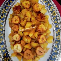 A picture of Stir fry Irish potatoes&plantain.