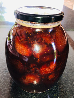 Una foto de Dulce de frutillas
