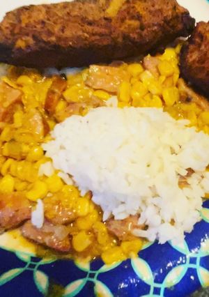 A picture of Cream corn & sausage.