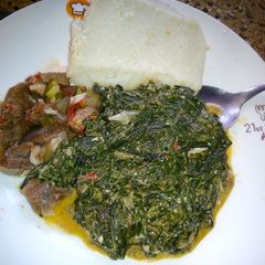 A picture of Creamy green veggies #4WeeksChallenge.