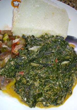 A picture of Creamy green veggies #4WeeksChallenge.