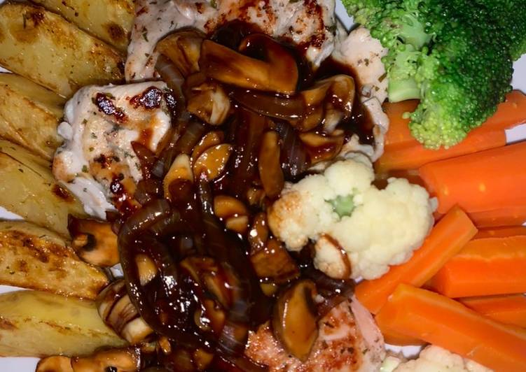 10 Resep: Chicken steak sous mushroom teriyaki Untuk Pemula!