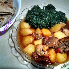 A picture of Potatoe stew.