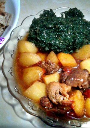 A picture of Potatoe stew.