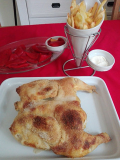 Una foto de Pollo mariposa asado