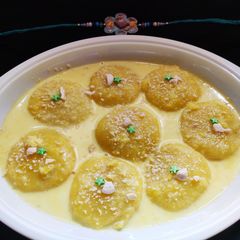 Sooji Rasmalai A picture of Sooji Rasmalai.