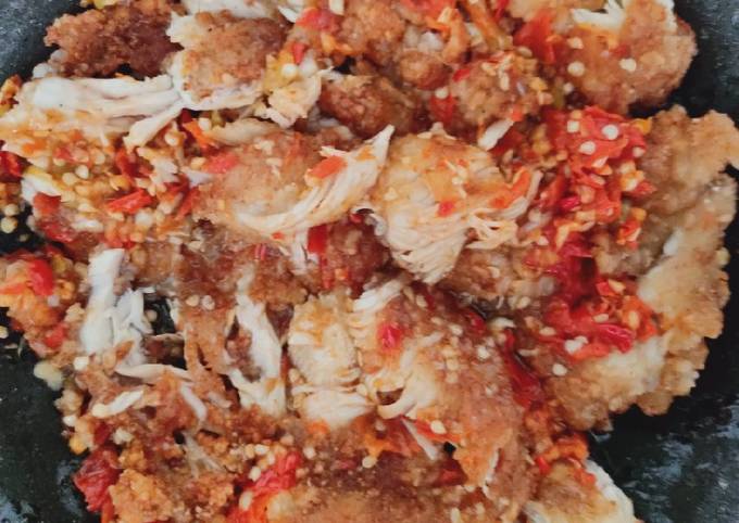 Ayam geprek dari resep mbak Devina Hermawan ❤️❤️