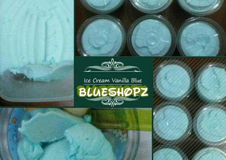 Cara Gampang Menyiapkan Ice Cream Vanilla Blue, Sempurna
