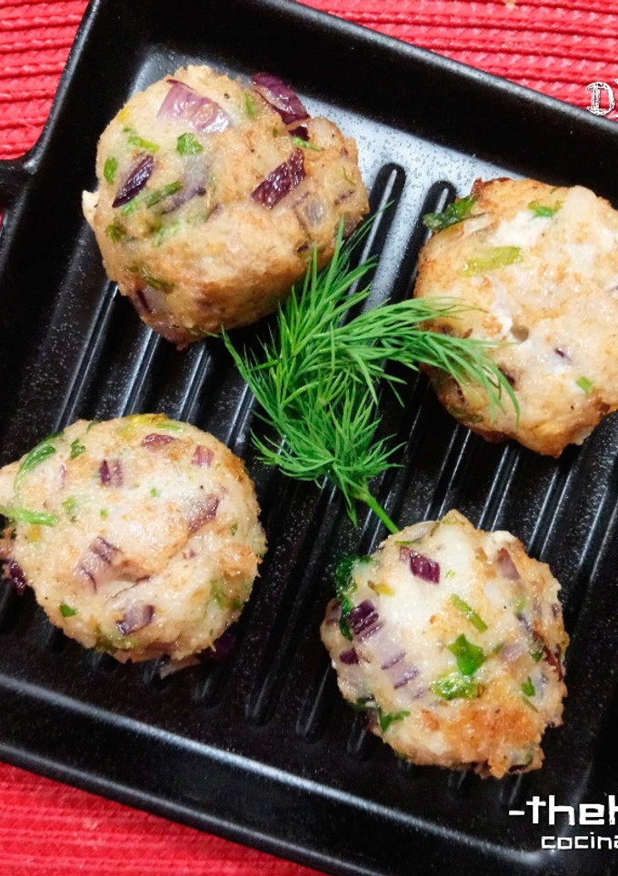 Una foto de Albóndigas de bacalao con coco