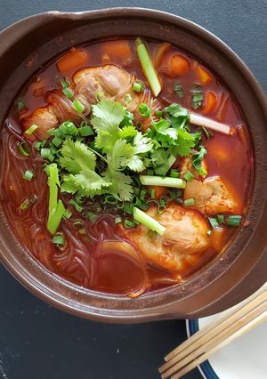 Hình của món Korean braised chicken-Andong JjimDak.
