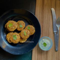 A picture of Akhrot Kabab / Walnut Kabab.